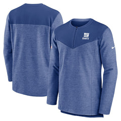 New York Giants Sideline Lockup Performance Quarter-Zip Top Royal - Nike