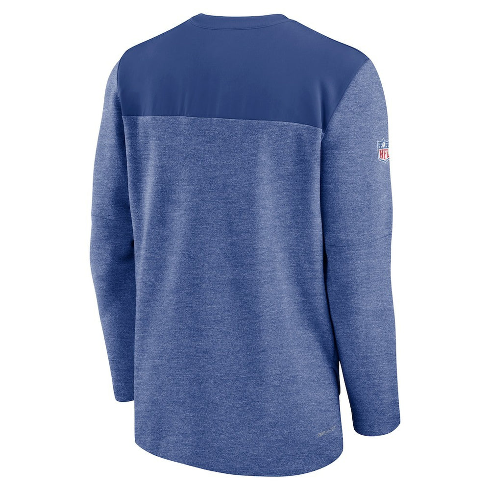 New York Giants Sideline Lockup Performance Quarter-Zip Top Royal - Nike