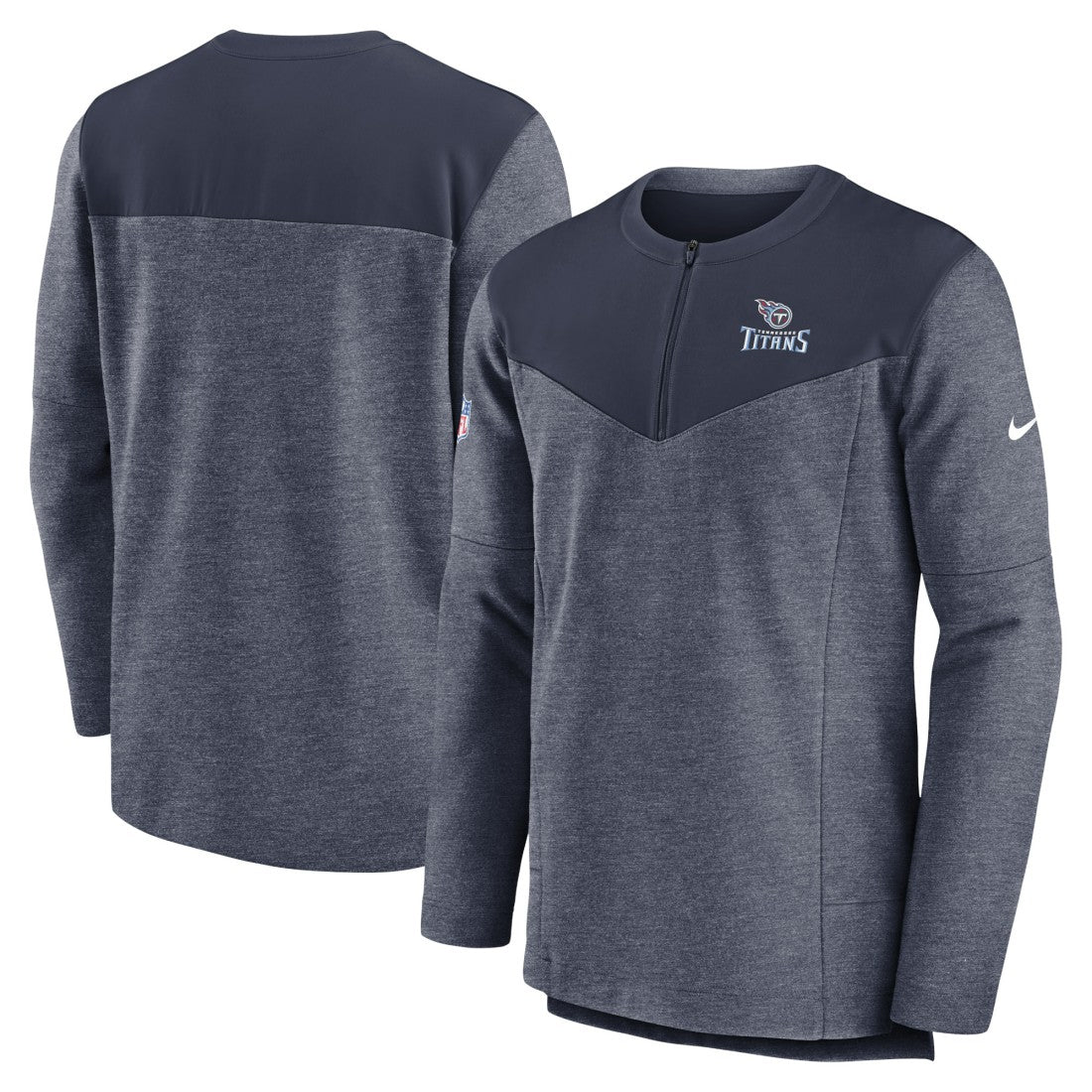 Tennessee Titans Sideline Lockup Performance Quarter-Zip Top Navy - Nike
