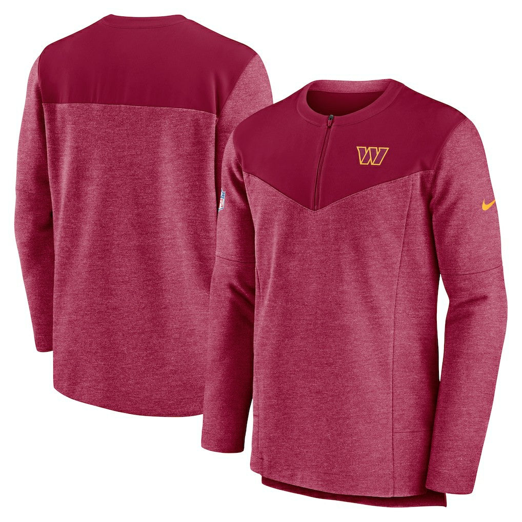 Washington Commanders Sideline Lockup Performance Quarter-Zip Top Burgundy - Nike