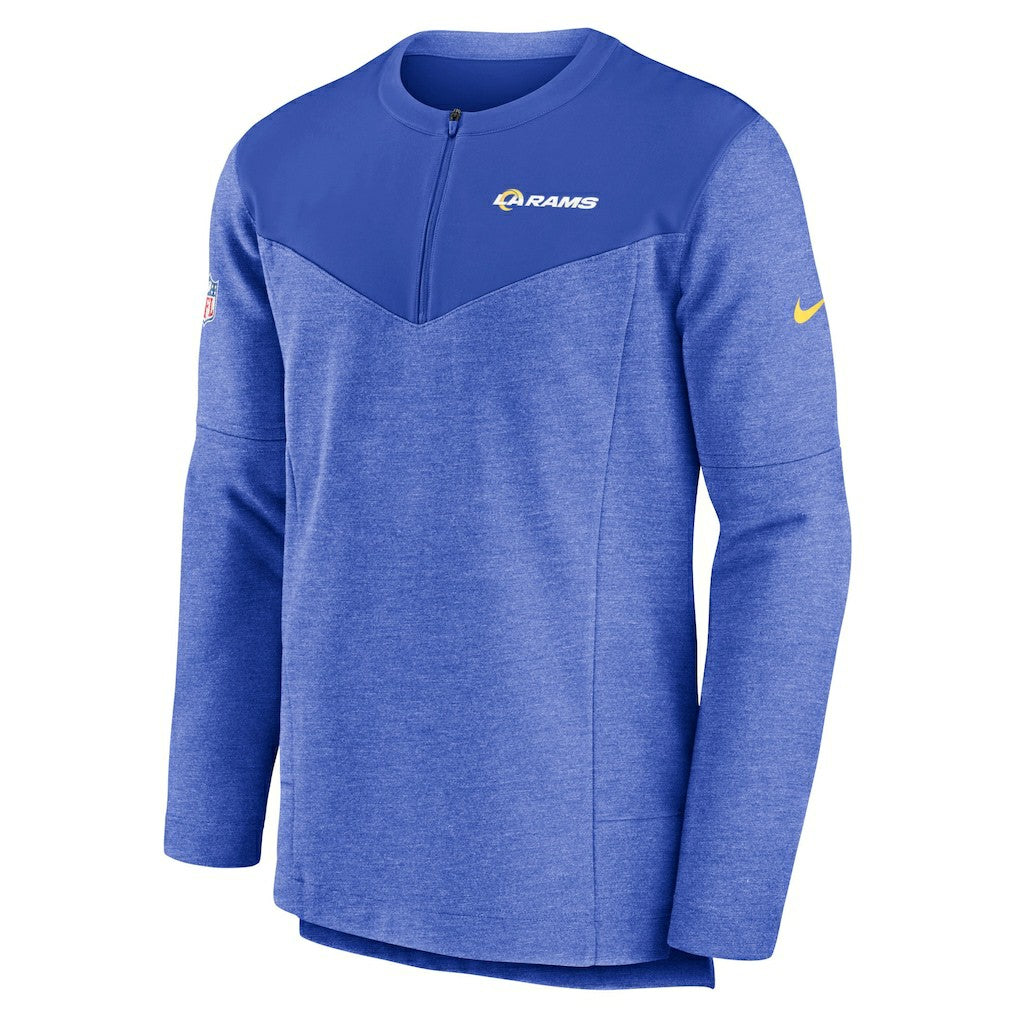 Los Angeles Rams Sideline Lockup Performance Quarter-Zip Top Royal - Nike