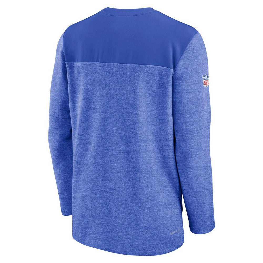 Los Angeles Rams Sideline Lockup Performance Quarter-Zip Top Royal - Nike
