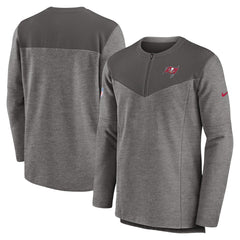 Tampa Bay Buccaneers Sideline Lockup Performance Quarter-Zip Top Pewter - Nike