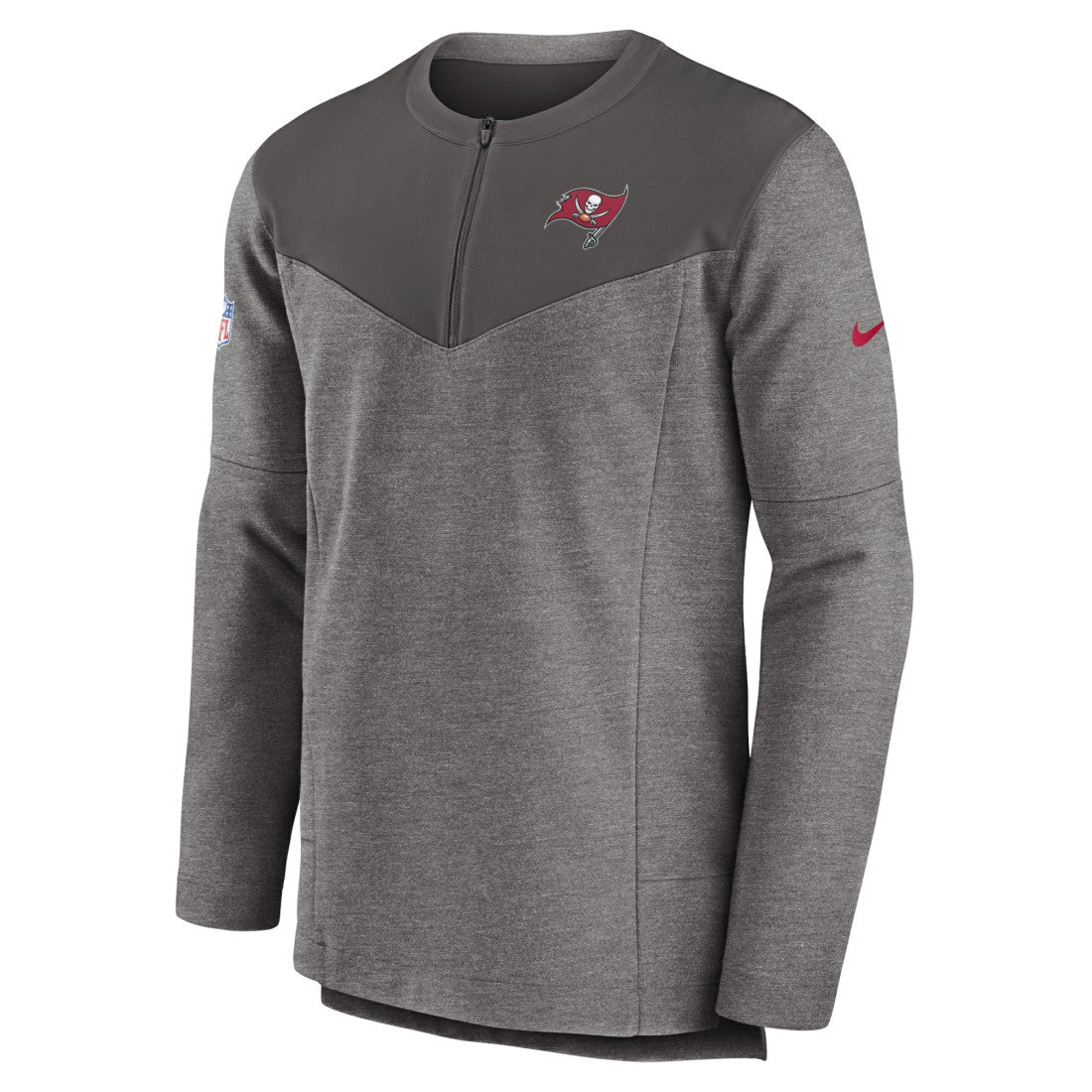 Tampa Bay Buccaneers Sideline Lockup Performance Quarter-Zip Top Pewter - Nike