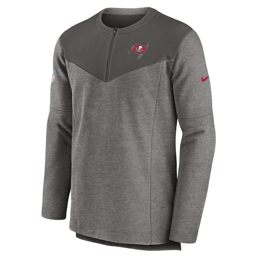 Tampa Bay Buccaneers Sideline Lockup Performance Quarter-Zip Top Pewter - Nike