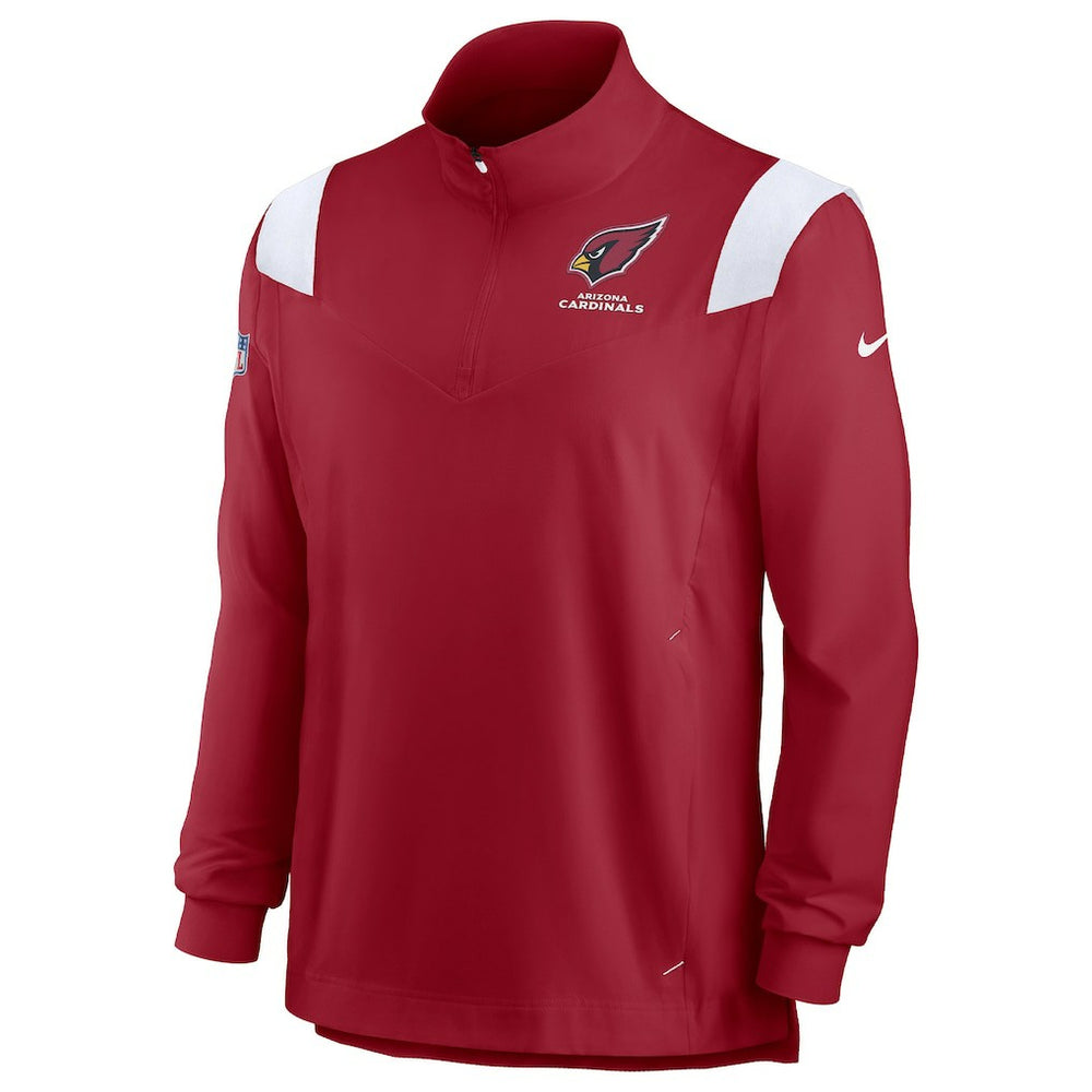 Arizona Cardinals Sideline Coaches Chevron Lockup Quarter-Zip Top Cardinal - Nike