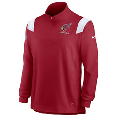 Arizona Cardinals Sideline Coaches Chevron Lockup Quarter-Zip Top Cardinal - Nike