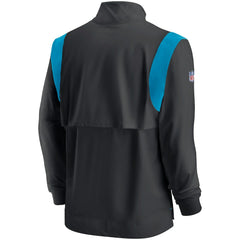Carolina Panthers Sideline Coach Chevron Lockup Quarter-Zip Long Sleeve Top Black - Nike