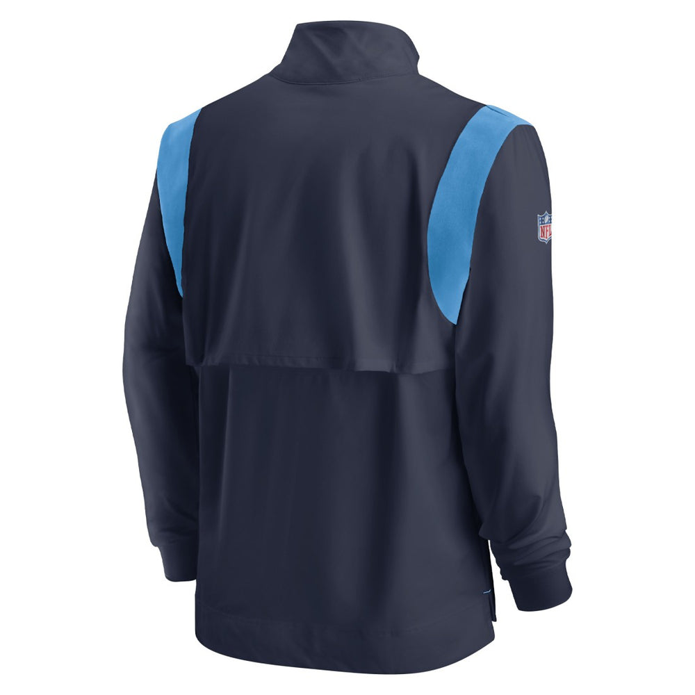 Tennessee Titans Sideline Coach Chevron Lockup Quarter-Zip Long Sleeve Top Navy - Nike