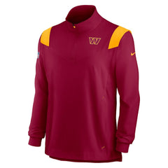 Washington Commanders Sideline Coach Chevron Lockup Quarter-Zip Long Sleeve Top Burgundy - Nike