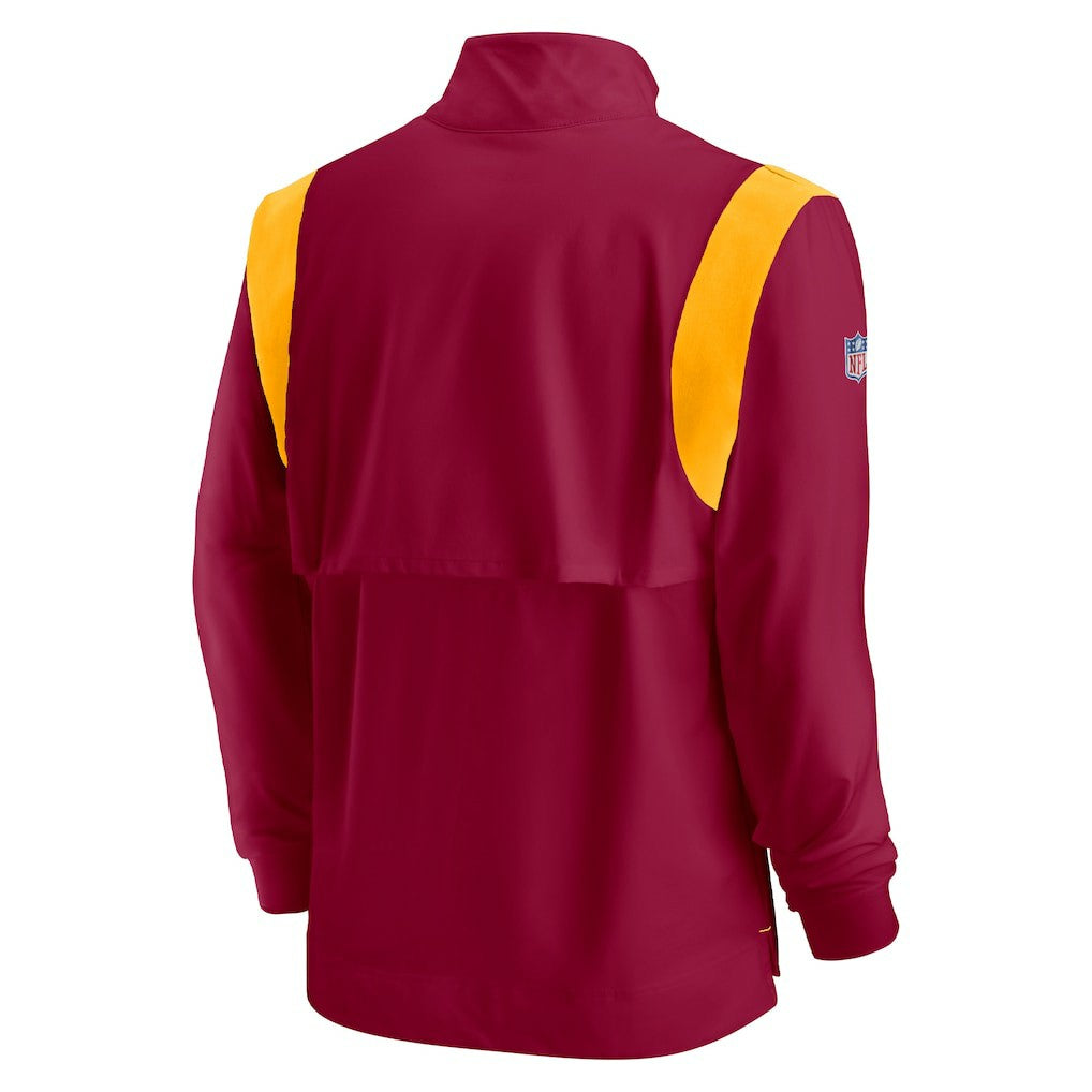 Washington Commanders Sideline Coach Chevron Lockup Quarter-Zip Long Sleeve Top Burgundy - Nike