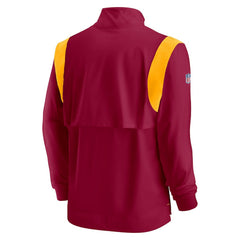 Washington Commanders Sideline Coach Chevron Lockup Quarter-Zip Long Sleeve Top Burgundy - Nike