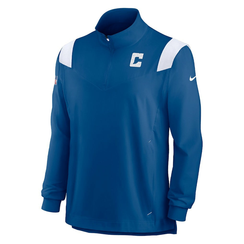Indianapolis Colts Sideline Coach Chevron Lockup Quarter-Zip Long Sleeve Top Royal - Nike