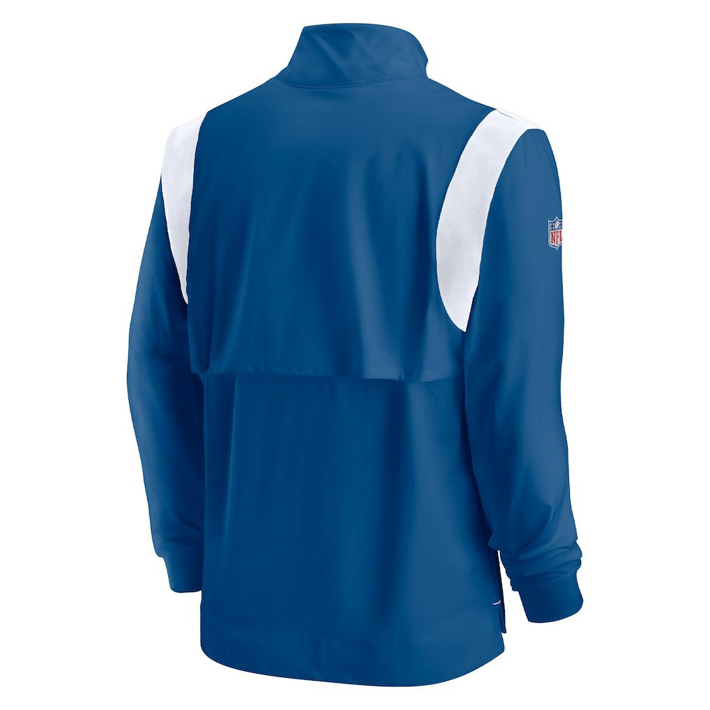 Indianapolis Colts Sideline Coach Chevron Lockup Quarter-Zip Long Sleeve Top Royal - Nike