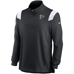 Atlanta Falcons Sideline Coach Chevron Lockup Quarter-Zip Long Sleeve Top Black/White - Nike