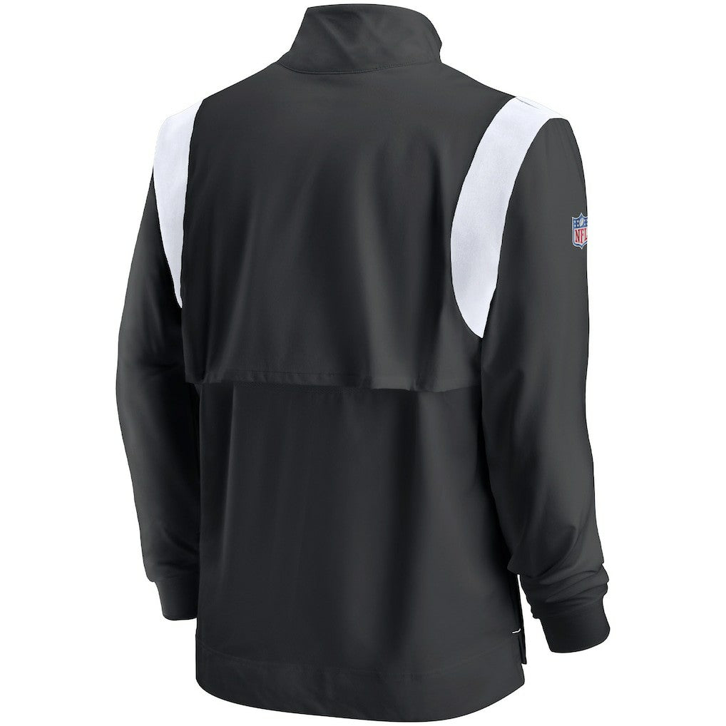 Atlanta Falcons Sideline Coach Chevron Lockup Quarter-Zip Long Sleeve Top Black/White - Nike