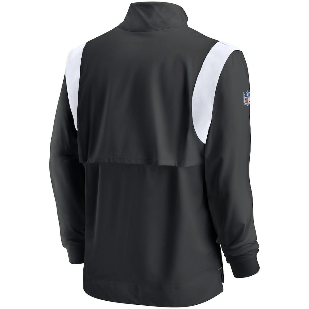 Atlanta Falcons Sideline Coach Chevron Lockup Quarter-Zip Long Sleeve Top Black/White - Nike