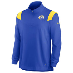 Los Angeles Rams Sideline Coach Chevron Lockup Quarter-Zip Long Sleeve Top Royal - Nike