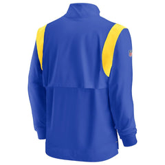 Los Angeles Rams Sideline Coach Chevron Lockup Quarter-Zip Long Sleeve Top Royal - Nike