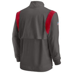 Tampa Bay Buccaneers Sideline Coach Chevron Lockup Quarter-Zip Long Sleeve Top Pewter - Nike