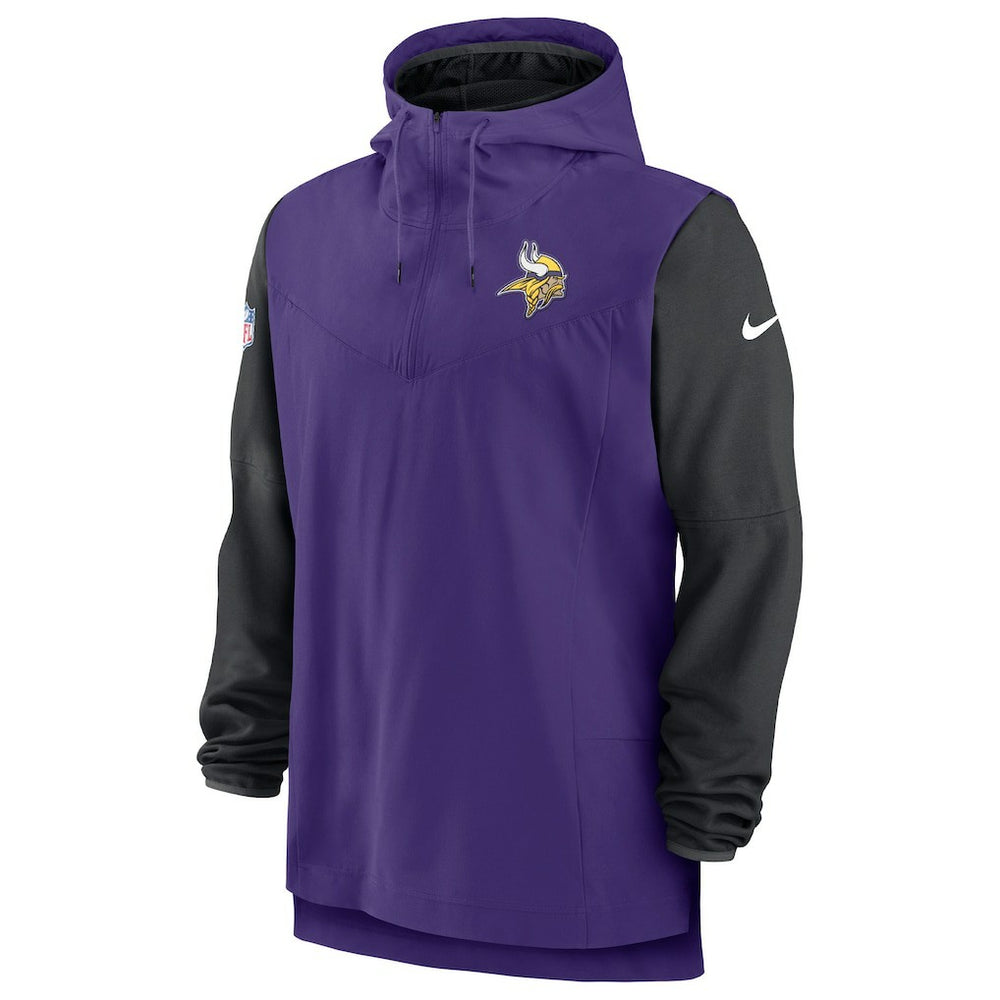 Minnesota Vikings Sideline Player Quarter-Zip Hoodie Purple/Black - Nike