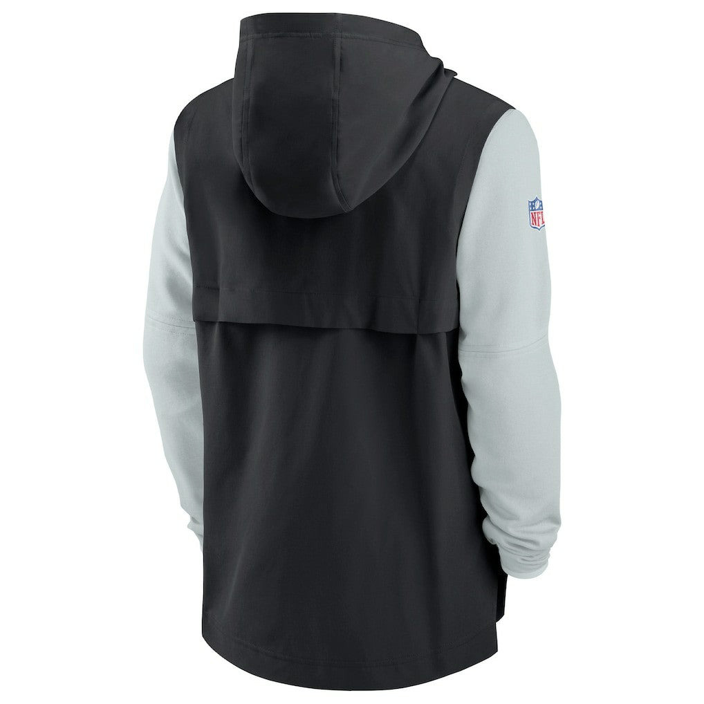 Las Vegas Raiders Sideline Player Quarter-Zip Hoodie Jacket Black/Silver - Nike