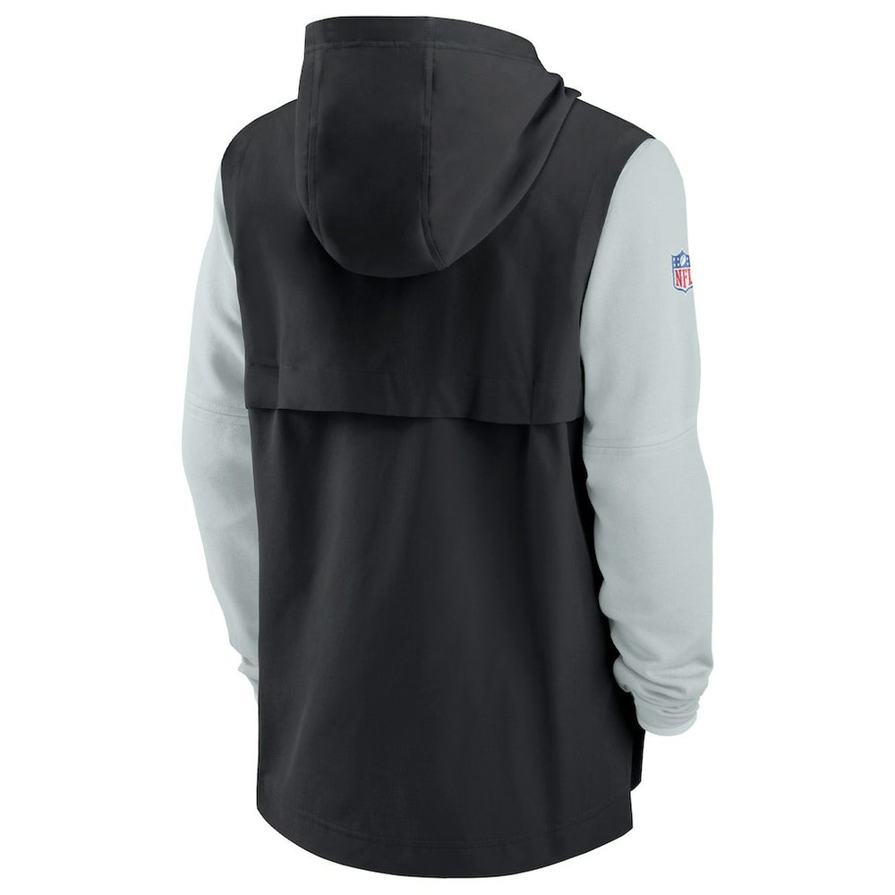 Las Vegas Raiders Sideline Player Quarter-Zip Hoodie Jacket Black/Silver - Nike