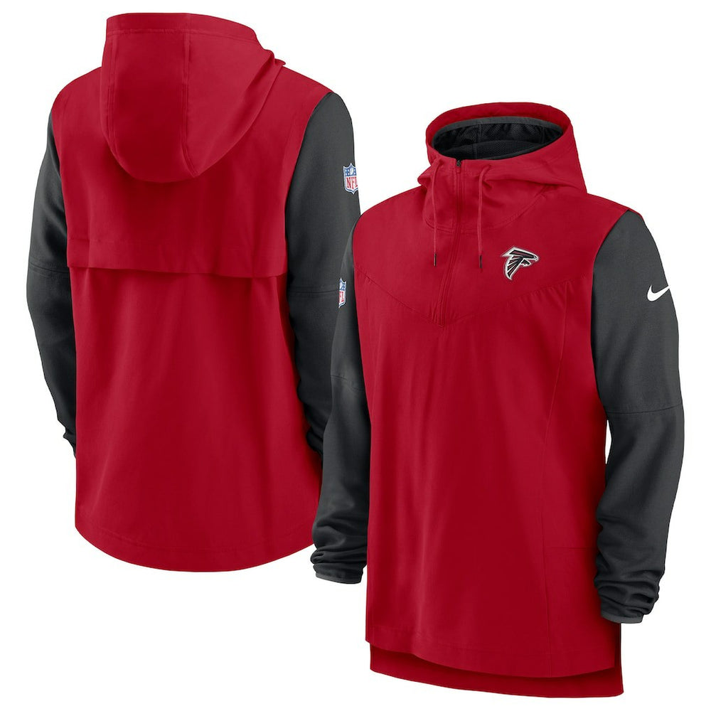 Atlanta Falcons Sideline Player Quarter-Zip Hoodie Red/Black - Nike