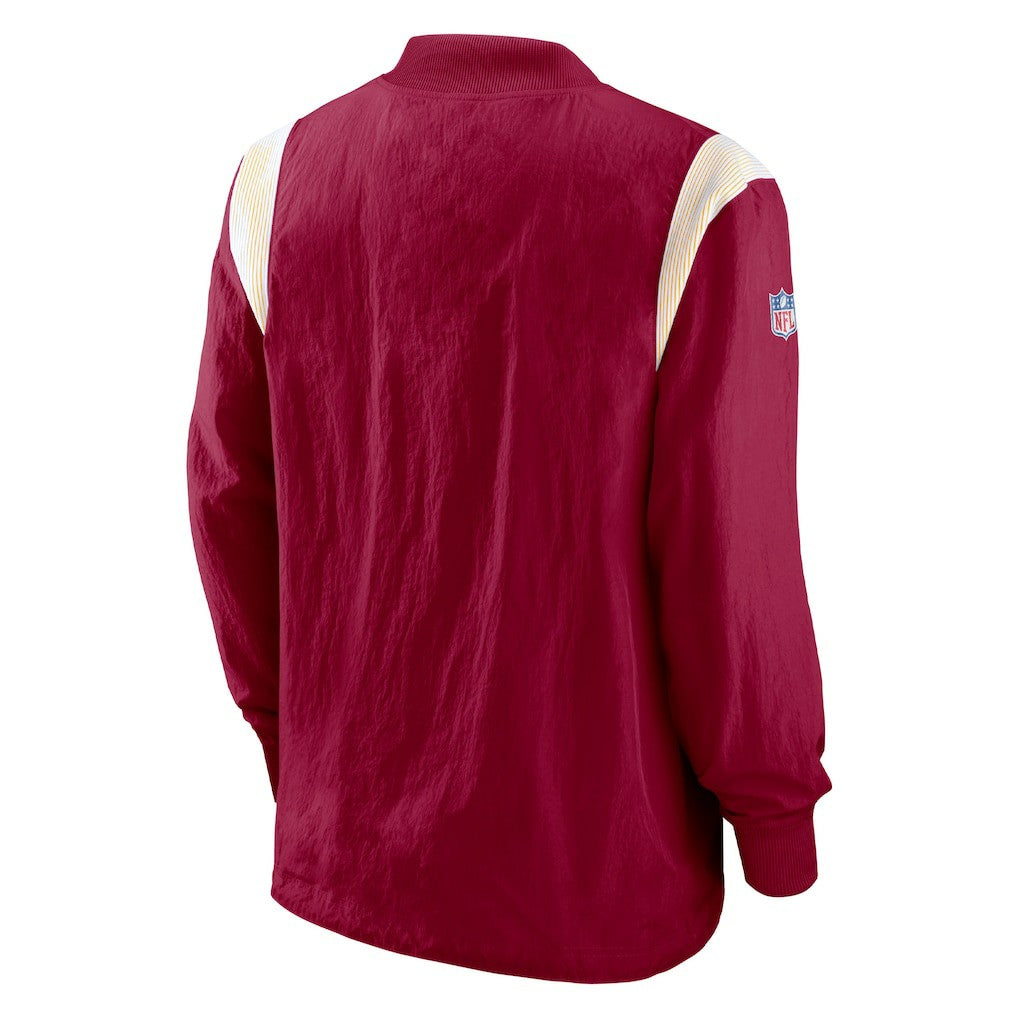 Washington Commanders Sideline Athletic Stack V-Neck Pullover Windshirt Jacket Burgundy - Nike