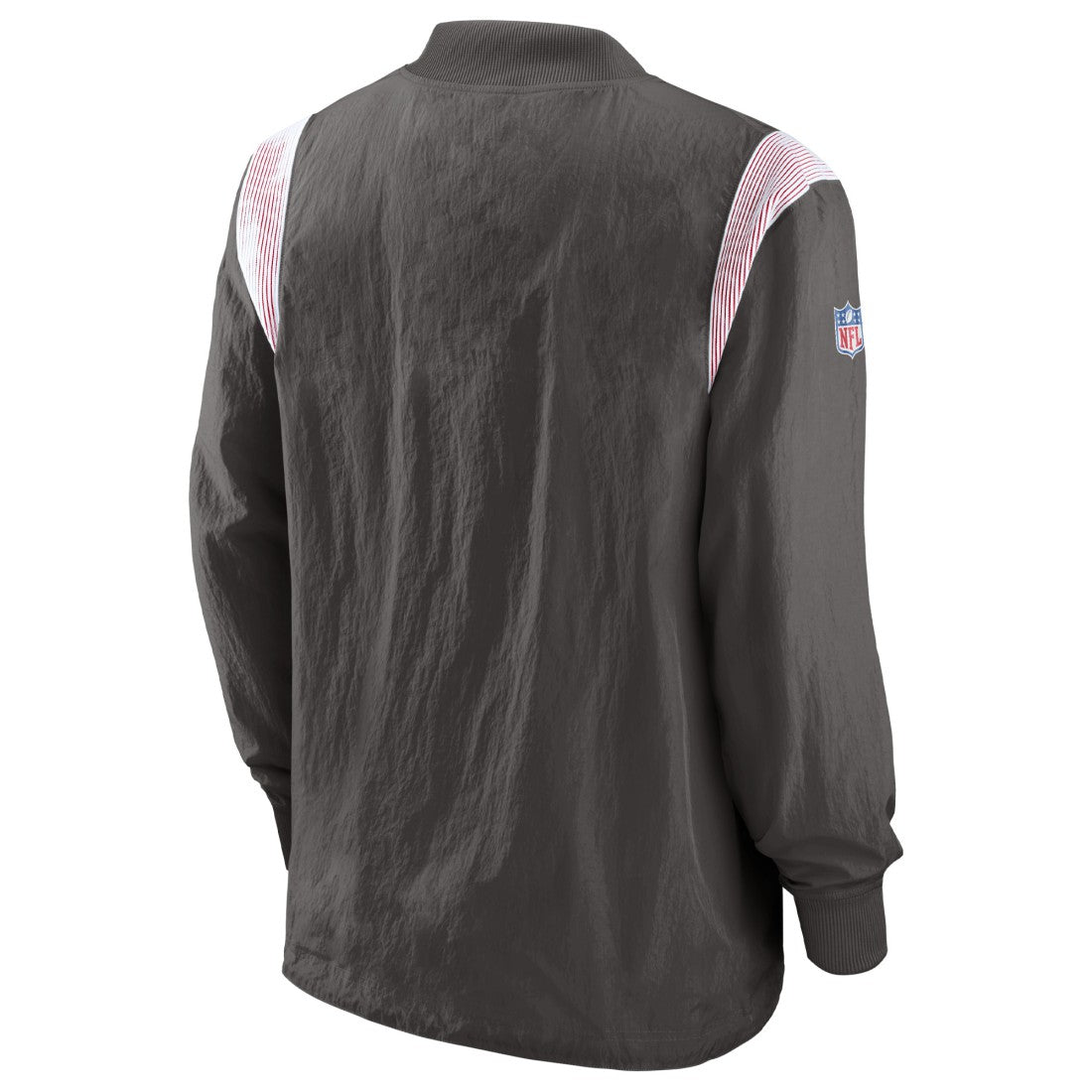 Tampa Bay Buccaneers Sideline Athletic Stack V-Neck Pullover Windshirt Jacket Pewter - Nike