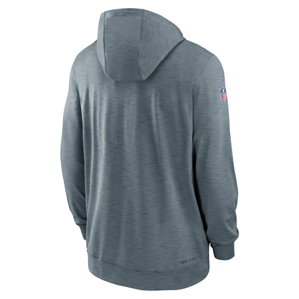 San Francisco 49ers Sideline Team Pop Full-Zip Hoodie Jacket Heather Gray - Nike