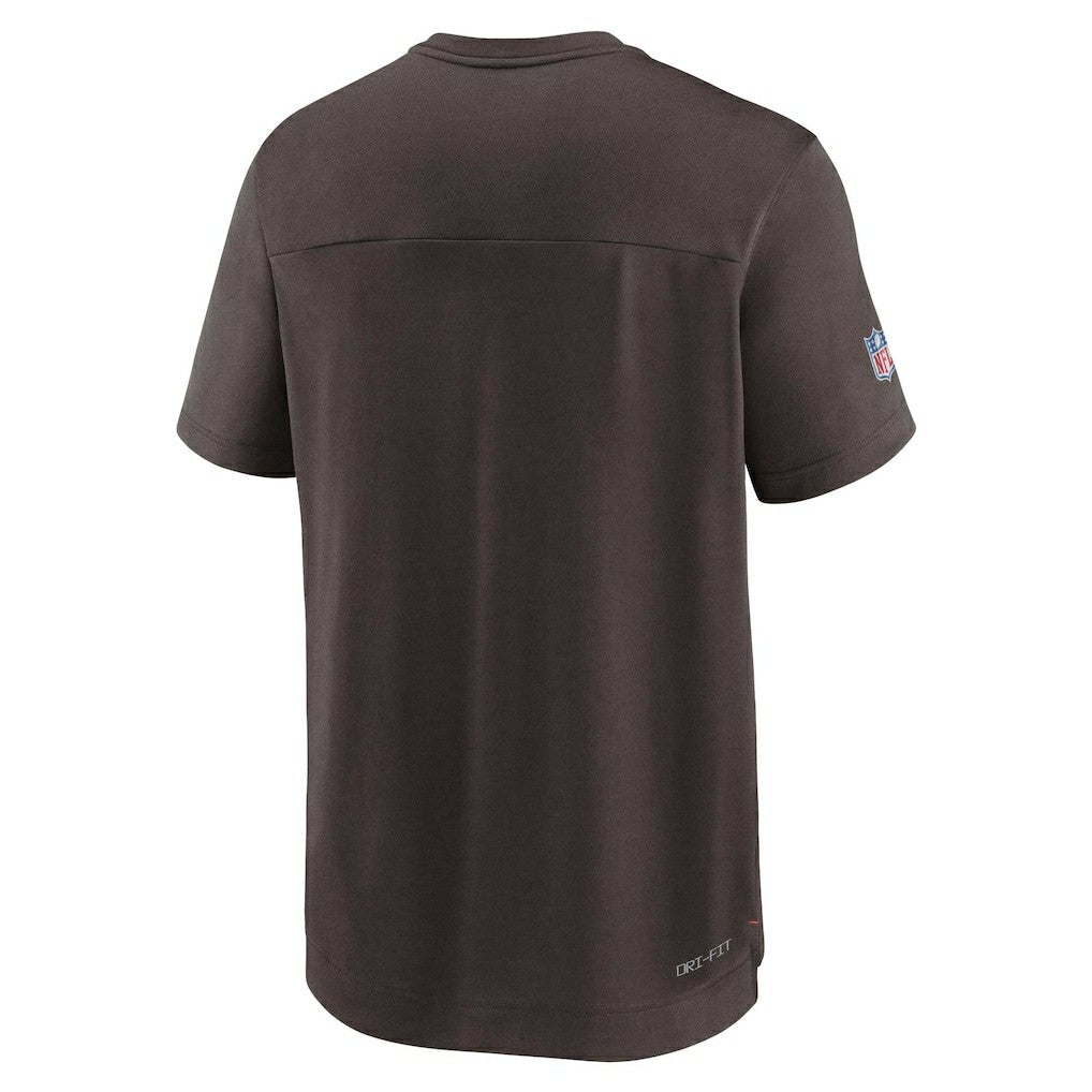 Cleveland Browns Sideline Coaches Vintage Chevron Performance V-Neck T-Shirt Brown - Nike