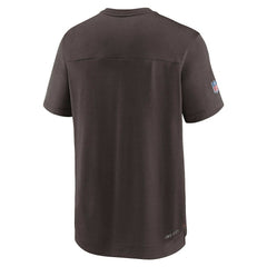 Cleveland Browns Sideline Coaches Vintage Chevron Performance V-Neck T-Shirt Brown - Nike