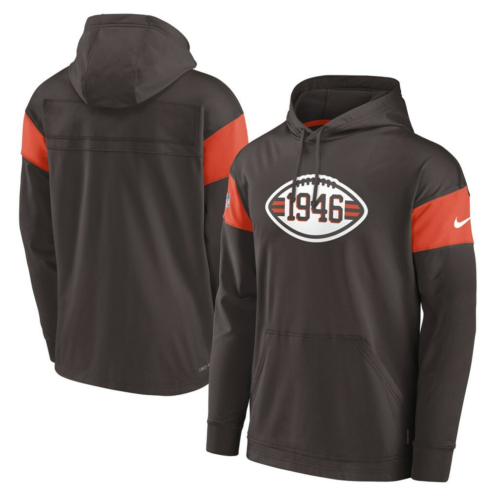 Cleveland Browns Sideline Arch Jersey Performance Pullover Hoodie Brown - Nike