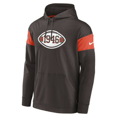 Cleveland Browns Sideline Arch Jersey Performance Pullover Hoodie Brown - Nike