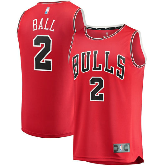 Lonzo Ball Chicago Bulls Fast Break Road Replica Jersey sale - Icon Editi- Red | NBA Jerseys