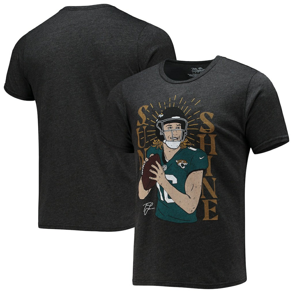 Trevor Lawrence Jacksonville Jaguars Majestic Threads Tri-Blend Player Graphic T-Shirt Black - NFL