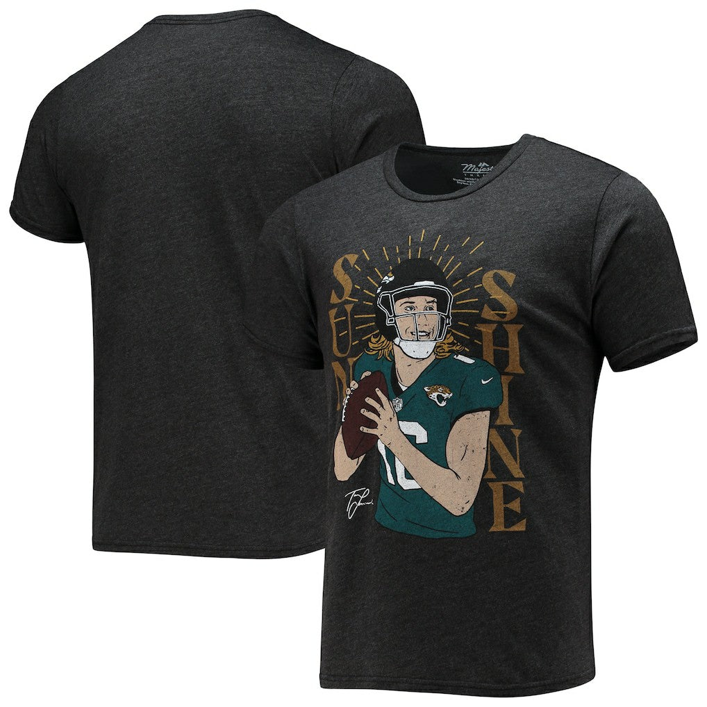 Trevor Lawrence Jacksonville Jaguars Majestic Threads Tri-Blend Player Graphic T-Shirt Black - NFL