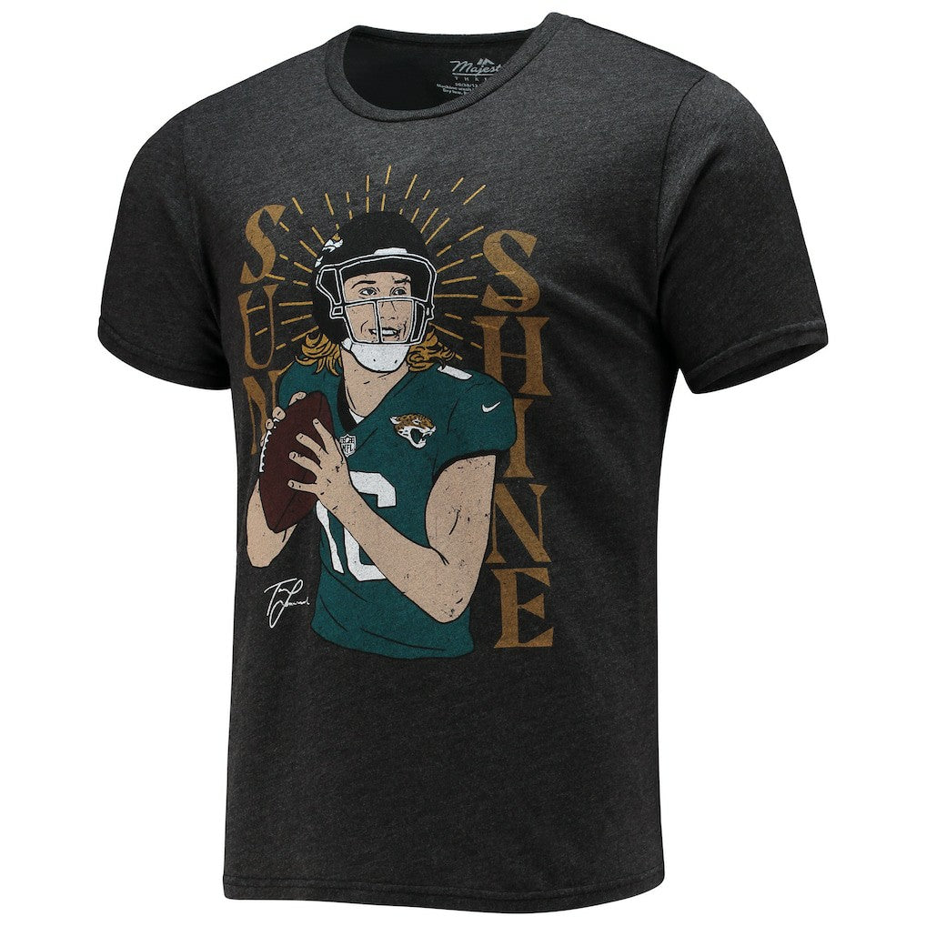 Trevor Lawrence Jacksonville Jaguars Majestic Threads Tri-Blend Player Graphic T-Shirt Black - NFL