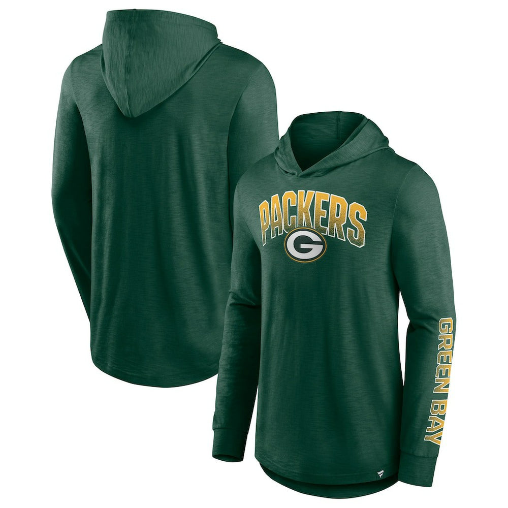 Green Bay Packers Front Runner Long Sleeve Hooded T-Shirt Green - Fanatics