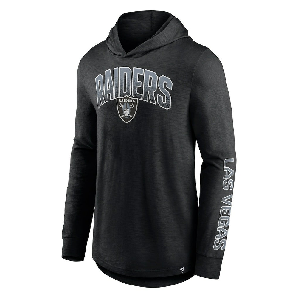 Las Vegas Raiders Front Runner Long Sleeve Hooded T-Shirt Black - Fanatics