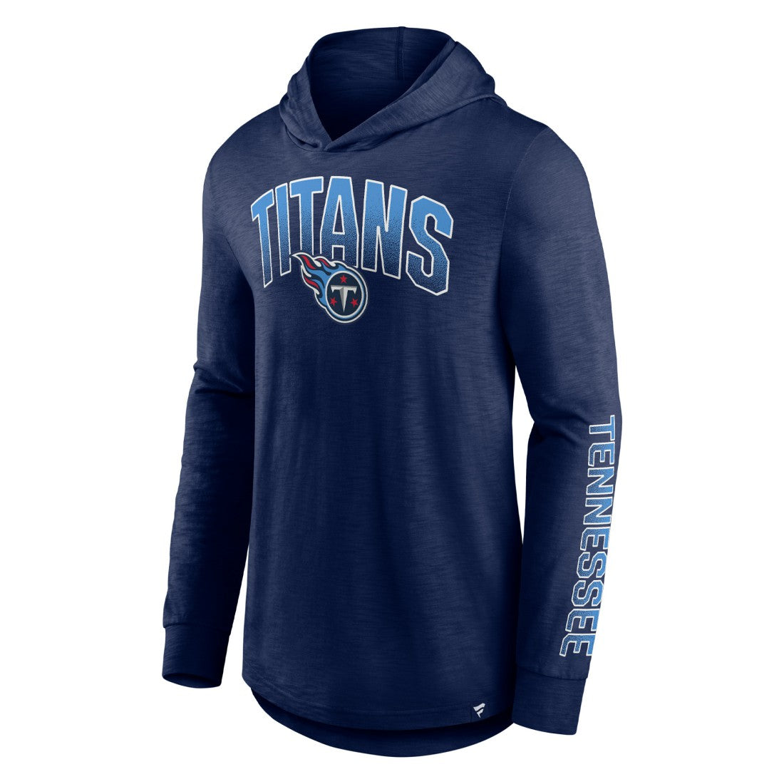 Tennessee Titans Front Runner Long Sleeve Hooded T-Shirt Navy - Fanatics