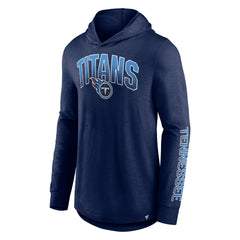 Tennessee Titans Front Runner Long Sleeve Hooded T-Shirt Navy - Fanatics