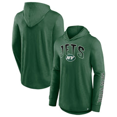New York Jets Front Runner Long Sleeve Hooded T-Shirt Green - Fanatics