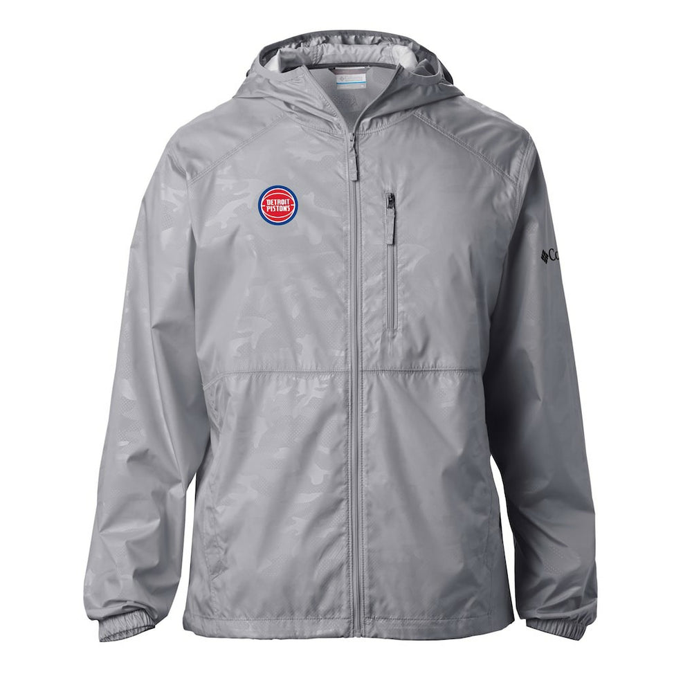 Columbia - Detroit Pistons Camo Flash Forward Full-Zip Windbreaker Jacket - Gray