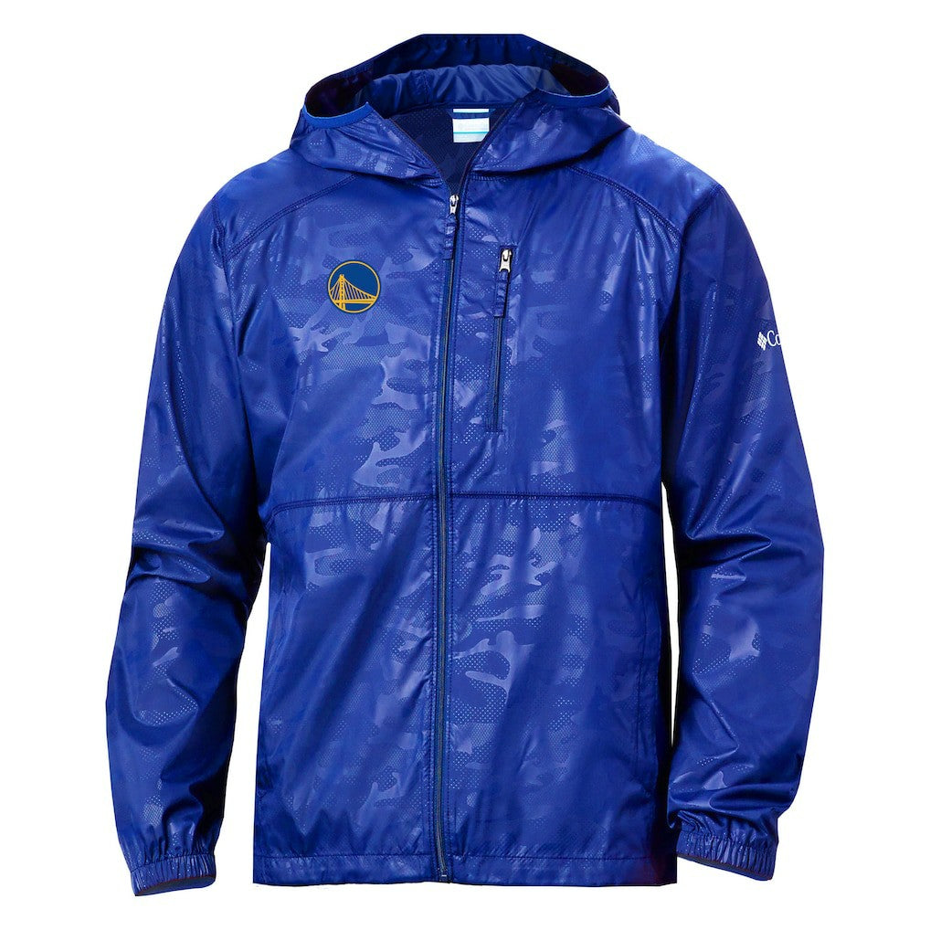 Columbia - Golden State Warriors Camo Flash Forward Full-Zip Windbreaker Jacket - Royal