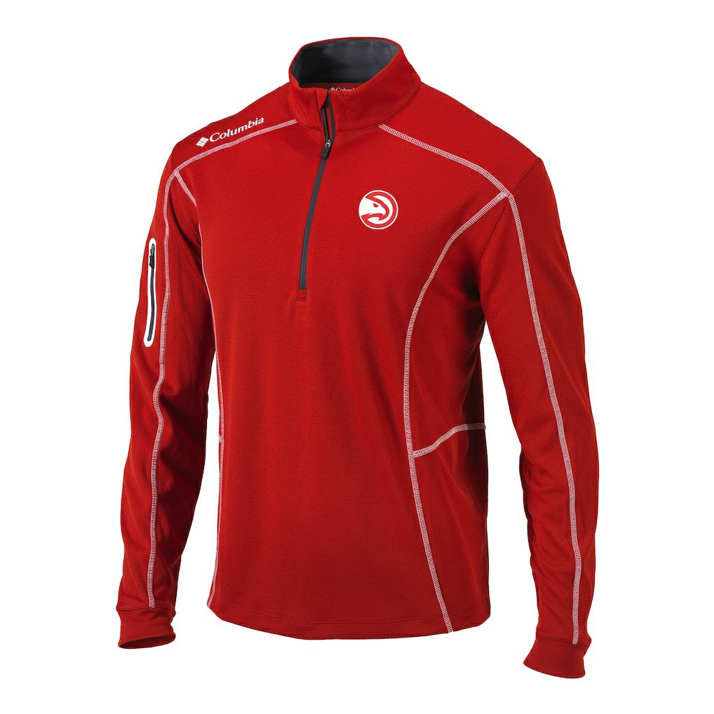 Columbia - Atlanta Hawks Shotgun Quarter-Zip Pullover Jacket - Red