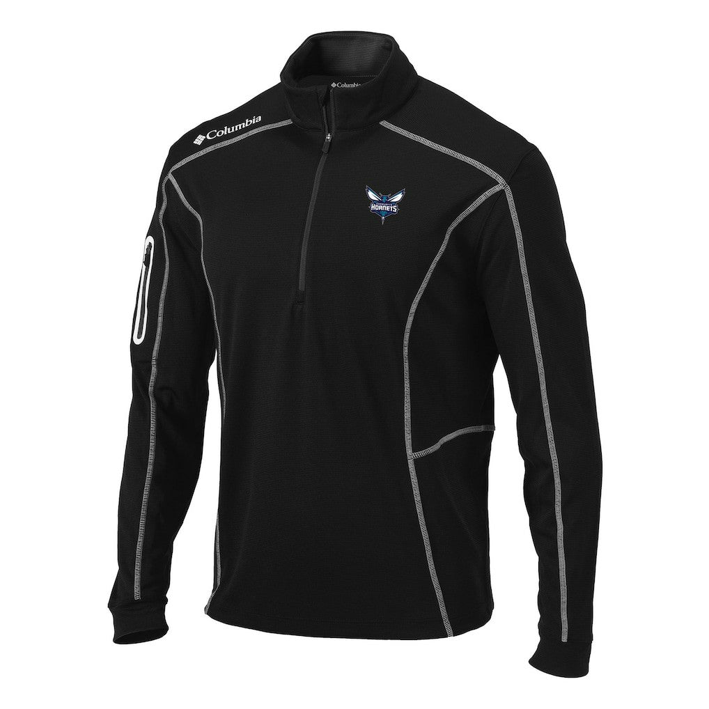 Columbia - Charlotte Hornets Team Shotgun Quarter-Zip Pullover Jacket - Black