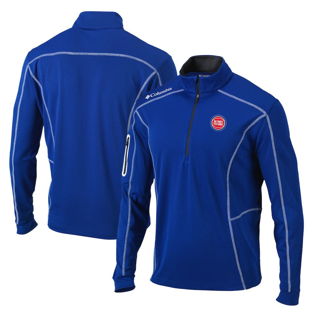 Columbia - Detroit Pistons Shotgun Quarter-Zip Pullover Jacket - Blue