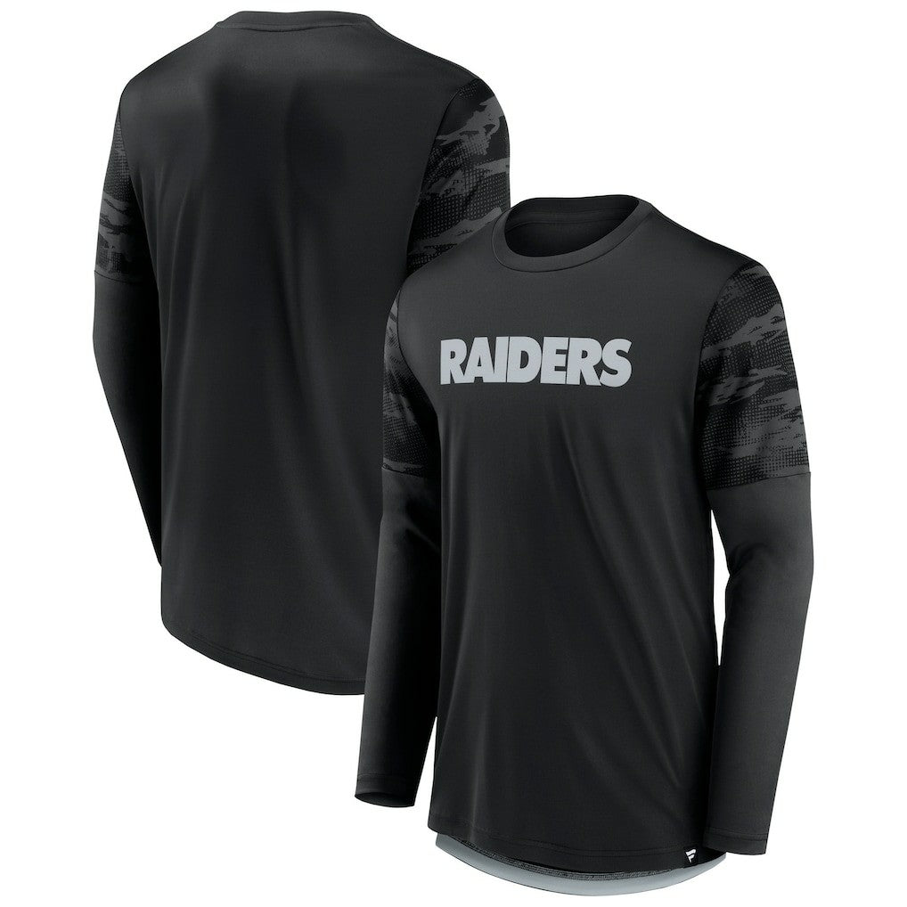 Las Vegas Raiders Square Off Long Sleeve T-Shirt Black/Silver - Fanatics